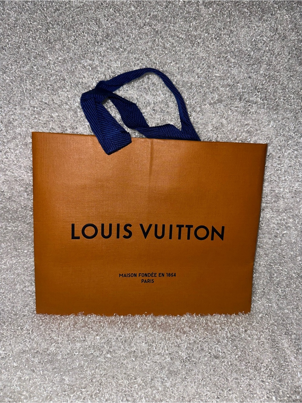 Louis Vuitton Orange Tote with Blue Ribbon Handles